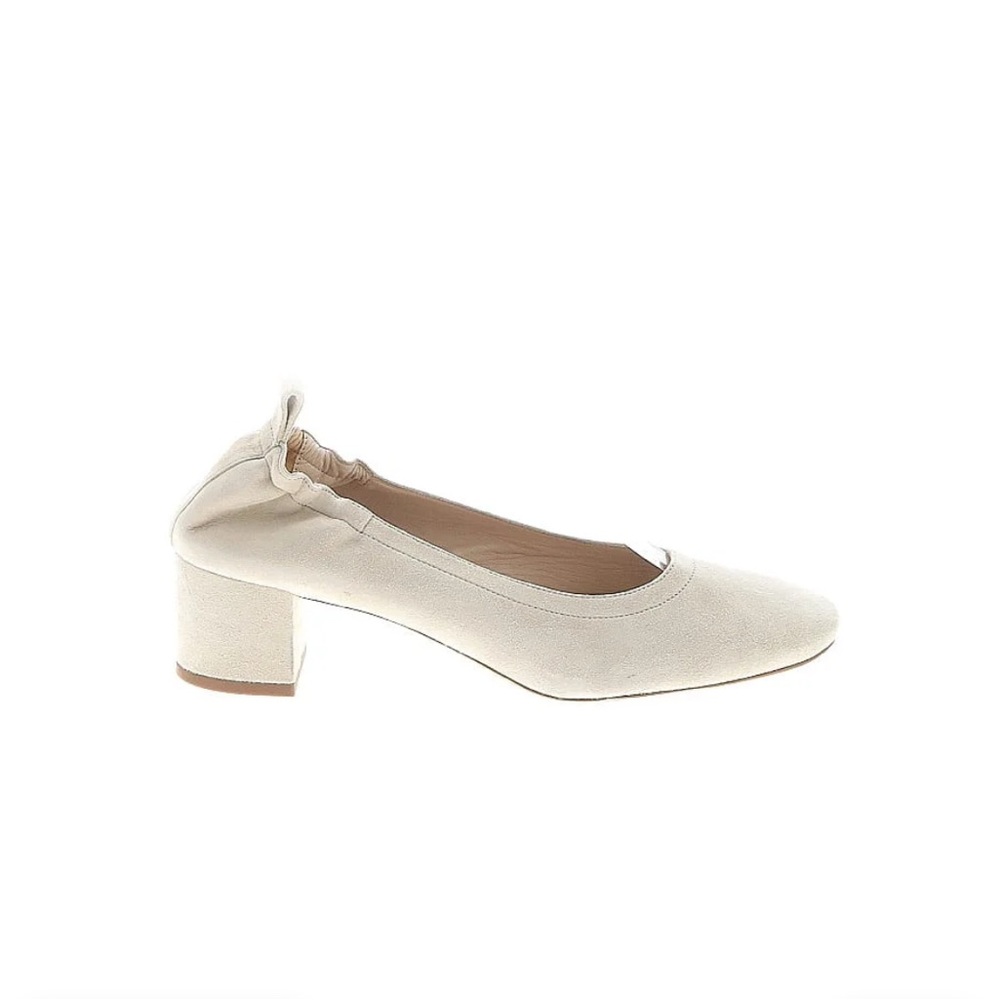 Everlane Cream Women's Block Heel Shoes